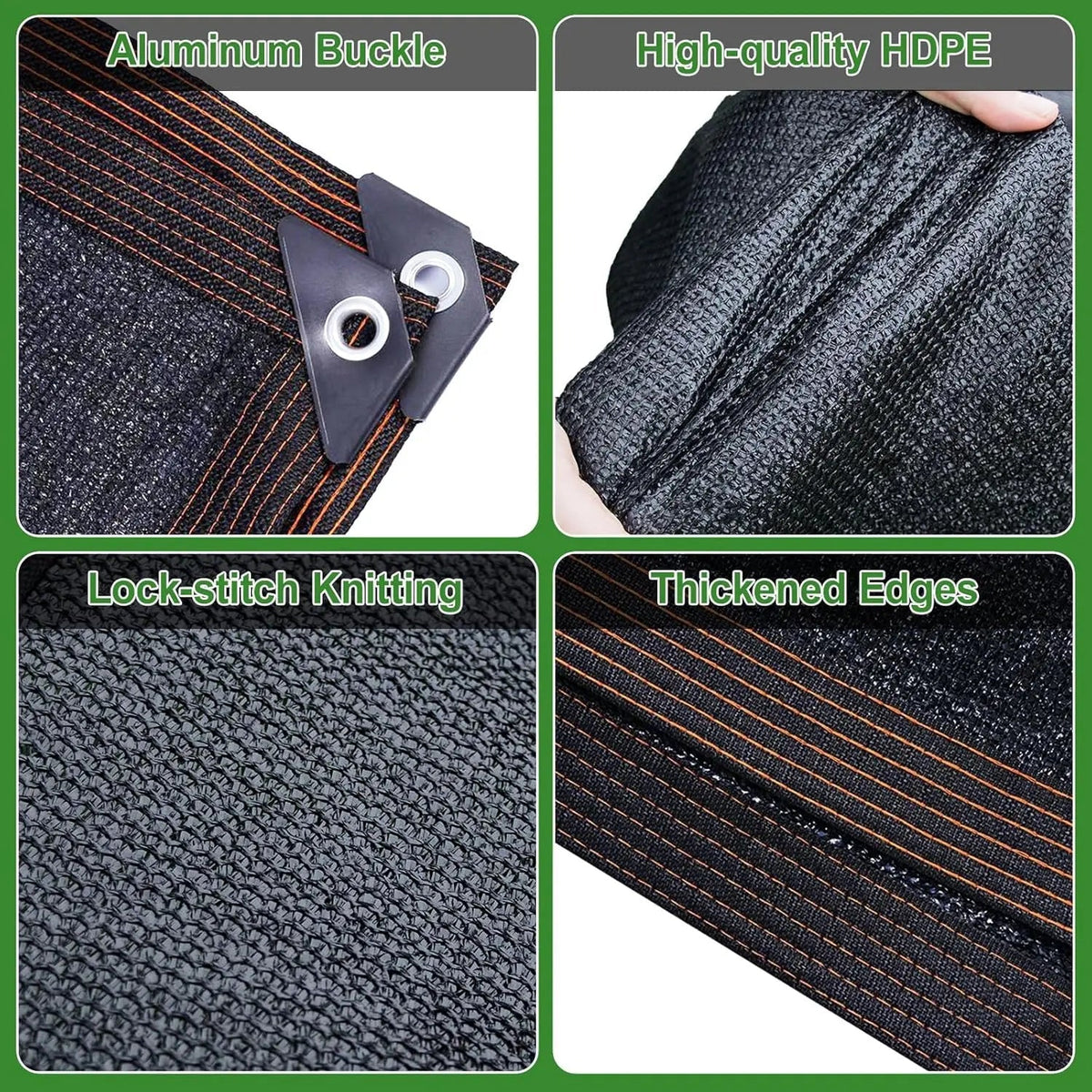 90% Blackout Sun Shade Cloth 10x13ft - Heavy-Duty UV-Resistant Mesh Net with Grommets