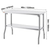 Folding Stainless Steel Prep Table