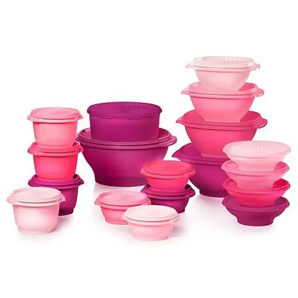 Sunburst Heritage Nesting Bowls & Canister Set, Airtight Press‑Seal Food Storage Vessels
