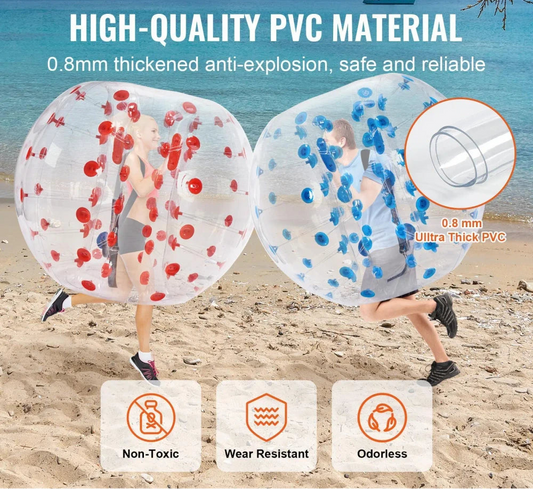 5FT Inflatable Sumo Bumper Balls 2-Pack, Heavy Duty PVC Human Zorb Ball for Outdoor Backyard Games