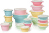 Sunburst Heritage Nesting Bowls & Canister Set, Airtight Press‑Seal Food Storage Vessels