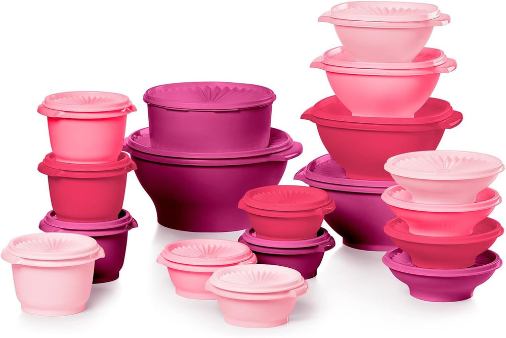 Sunburst Heritage Nesting Bowls & Canister Set, Airtight Press‑Seal Food Storage Vessels