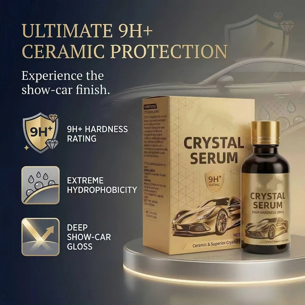 💎Crystal Serum – 9h Professional Ceramic Coating For Car Paint, Gloss & Protection