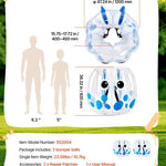 5FT Inflatable Sumo Bumper Balls 2-Pack, Heavy Duty PVC Human Zorb Ball for Outdoor Backyard Games