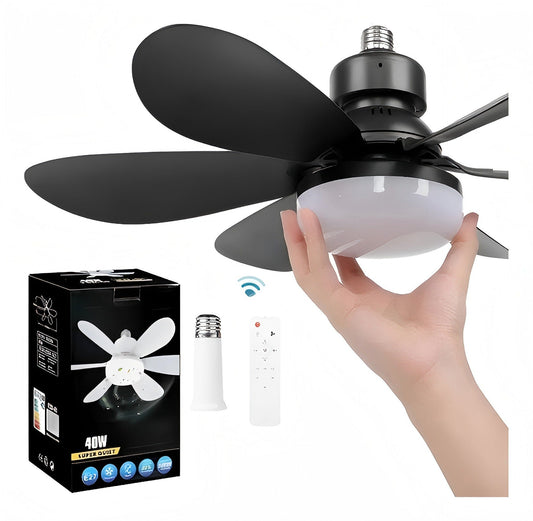 🏆LAST DAY SALE 50% OFF🔥 40W LED Ceiling Fan Light – 20.5” Ultra-Quiet with Remote 🎯 | E27 + FREE B22 Adapter 🔌 | For Bedroom 😴, Kitchen 👩‍🍳 & Garage 🛠️ – UK Ready! 🇬🇧