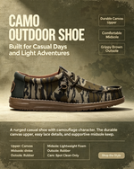 Comfortable Slip-on Camouflage Shoes | Mossy Oak OBL Collection Casual Loafers